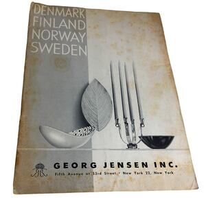 Vintage Georg Jensen Inc Design in Scandinavia 1954 Catalog With Price List READ
